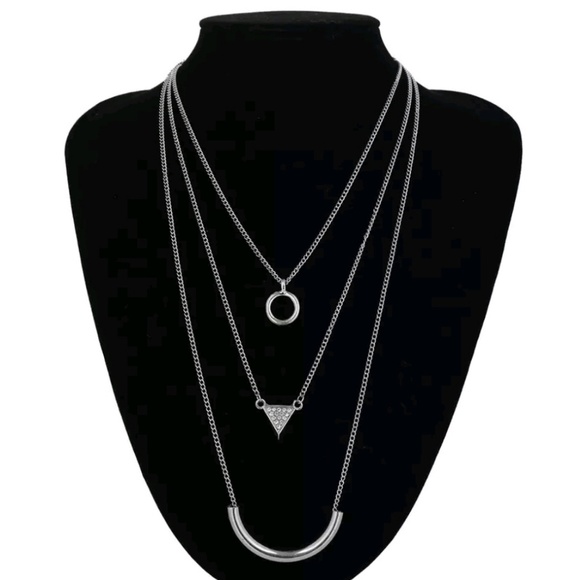 Lana Bean Jewels Jewelry - Silver multi layer necklace